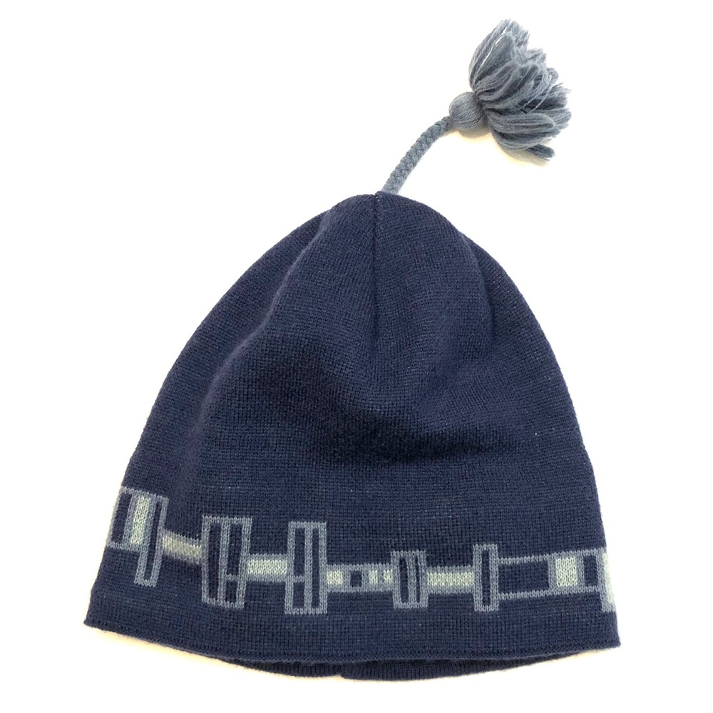 Patagonia wool blend tassel hat sz medium blue